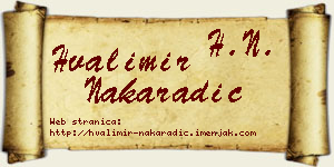 Hvalimir Nakaradić vizit kartica
